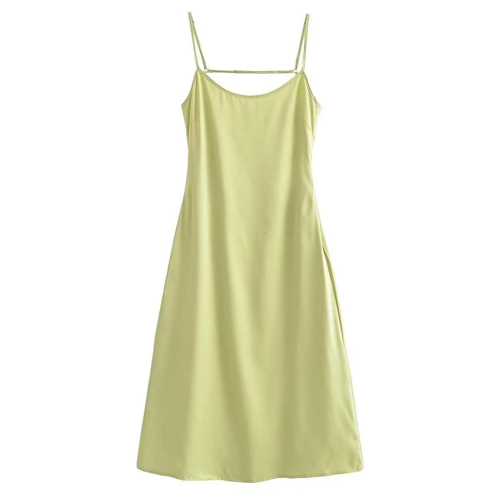 SATIN MAXI DRESS - PRIBO