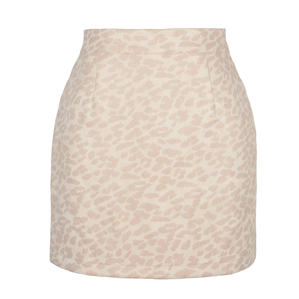 SEQUINED ANIMAL PRINT SKIRT - PRIBO