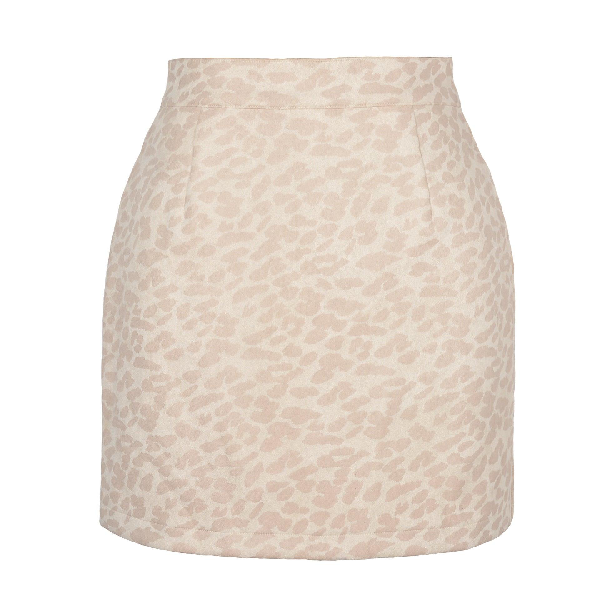 SEQUINED ANIMAL PRINT SKIRT - PRIBO