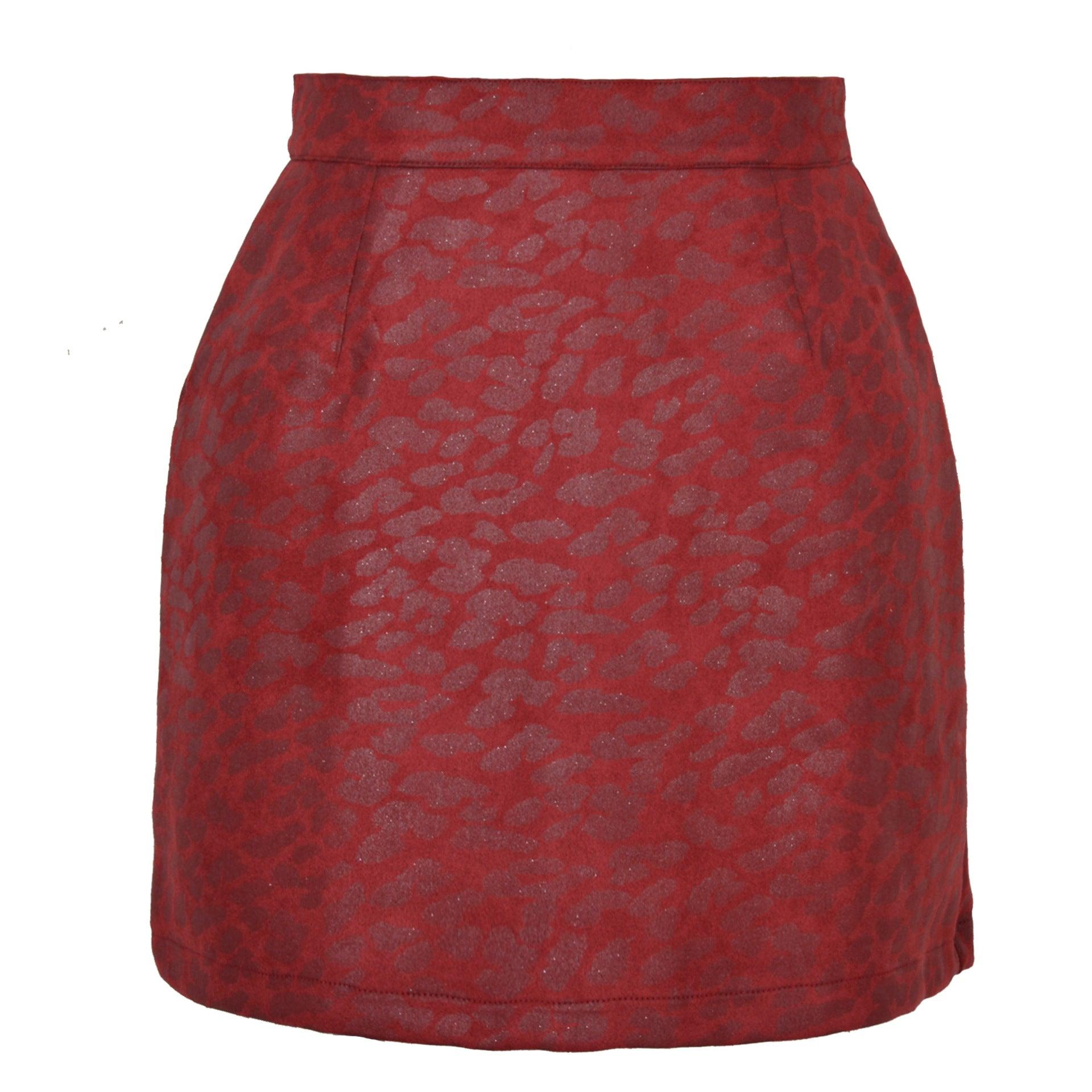 SEQUINED ANIMAL PRINT SKIRT - PRIBO