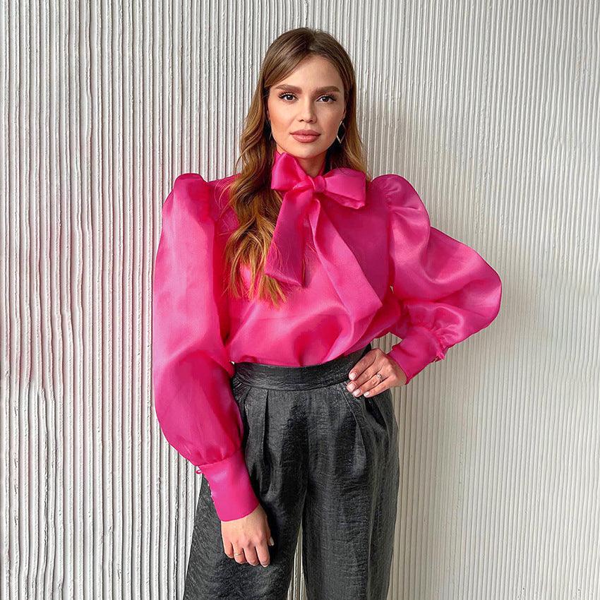 SHEER LANTERN BLOUSE - PRIBO