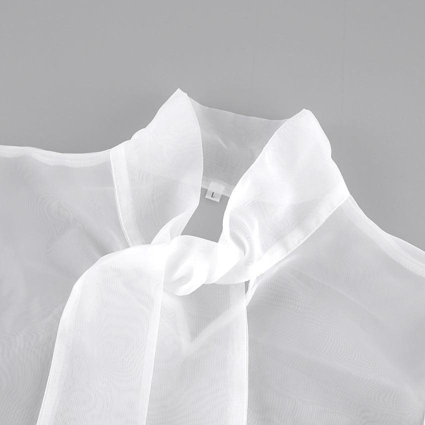 SHEER LANTERN BLOUSE - PRIBO