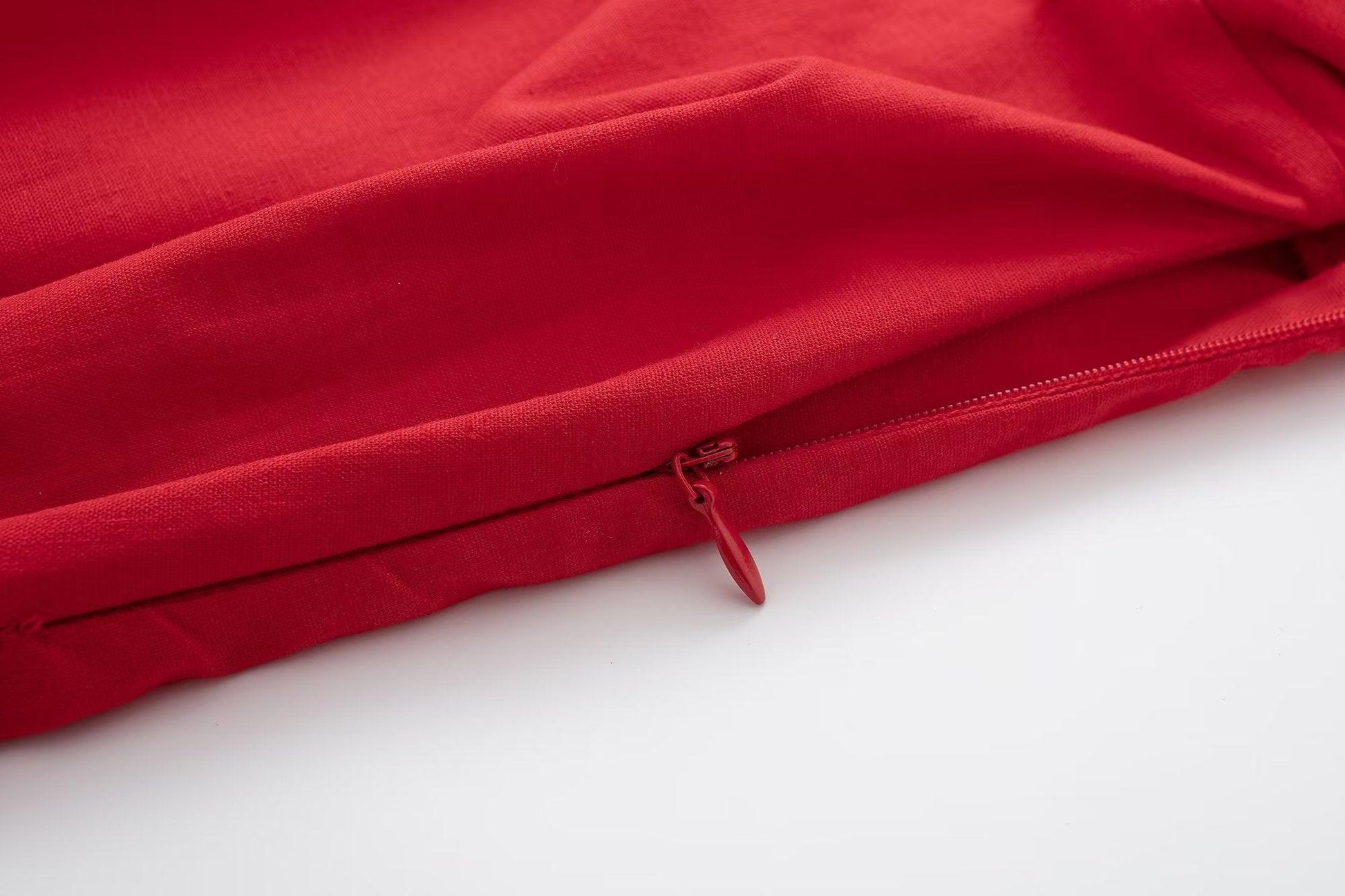 SILK RED DRESS - PRIBO