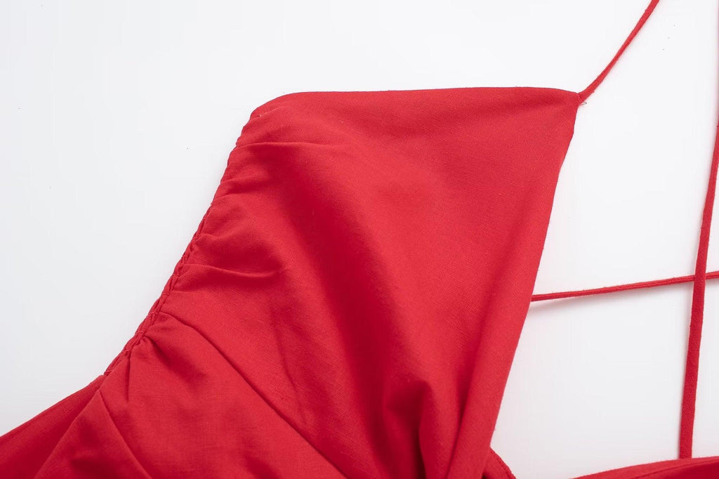 SILK RED DRESS - PRIBO