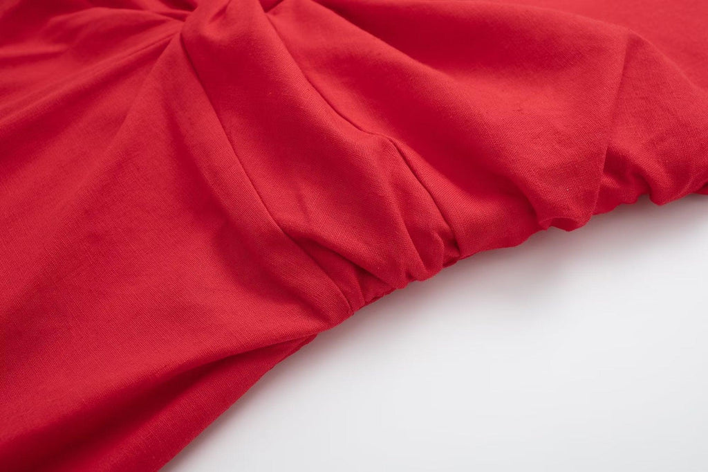 SILK RED DRESS - PRIBO