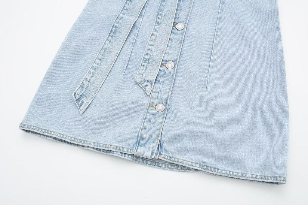 STRAIGHT DENIM DRESS - PRIBO