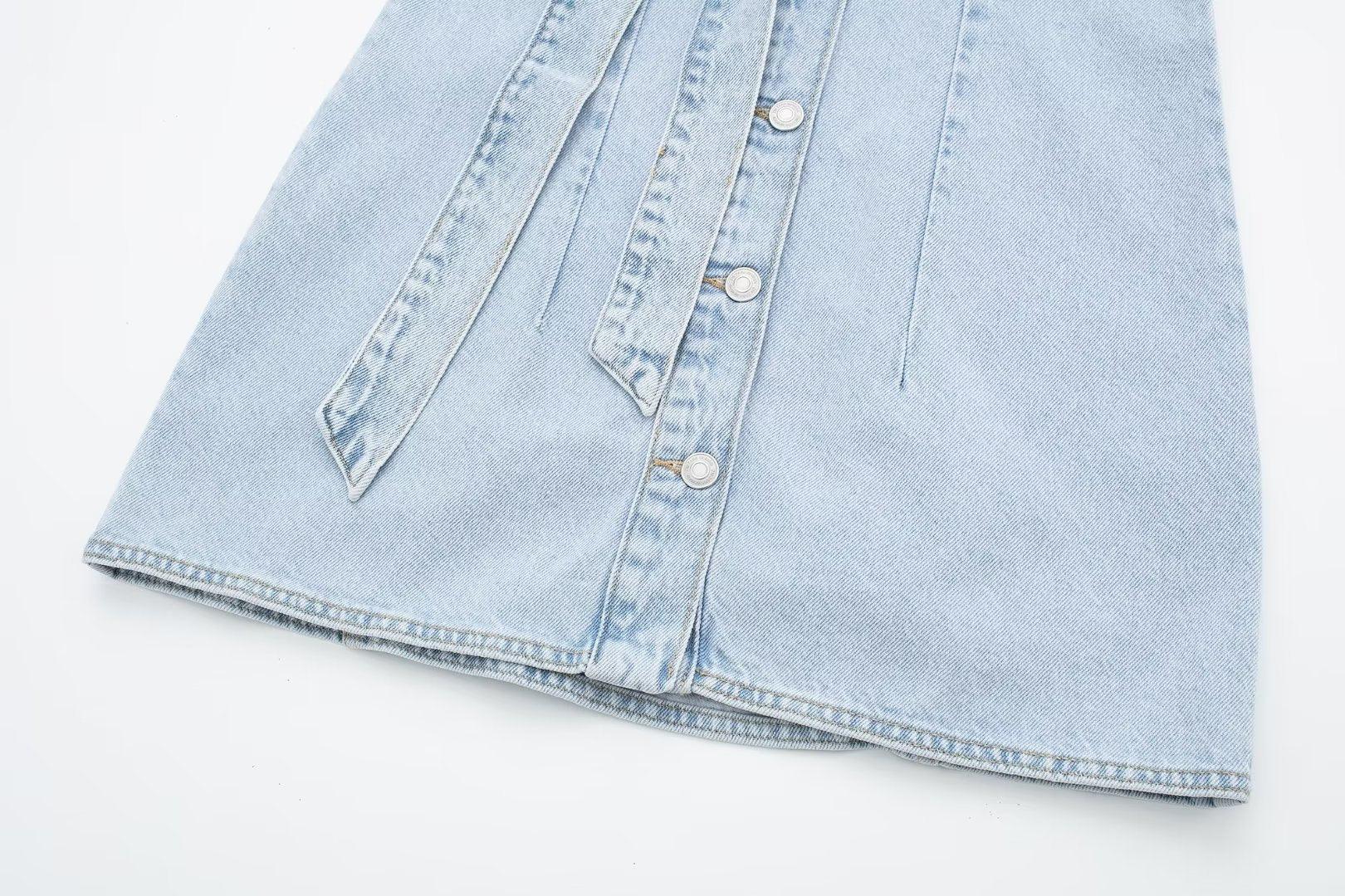 STRAIGHT DENIM DRESS - PRIBO