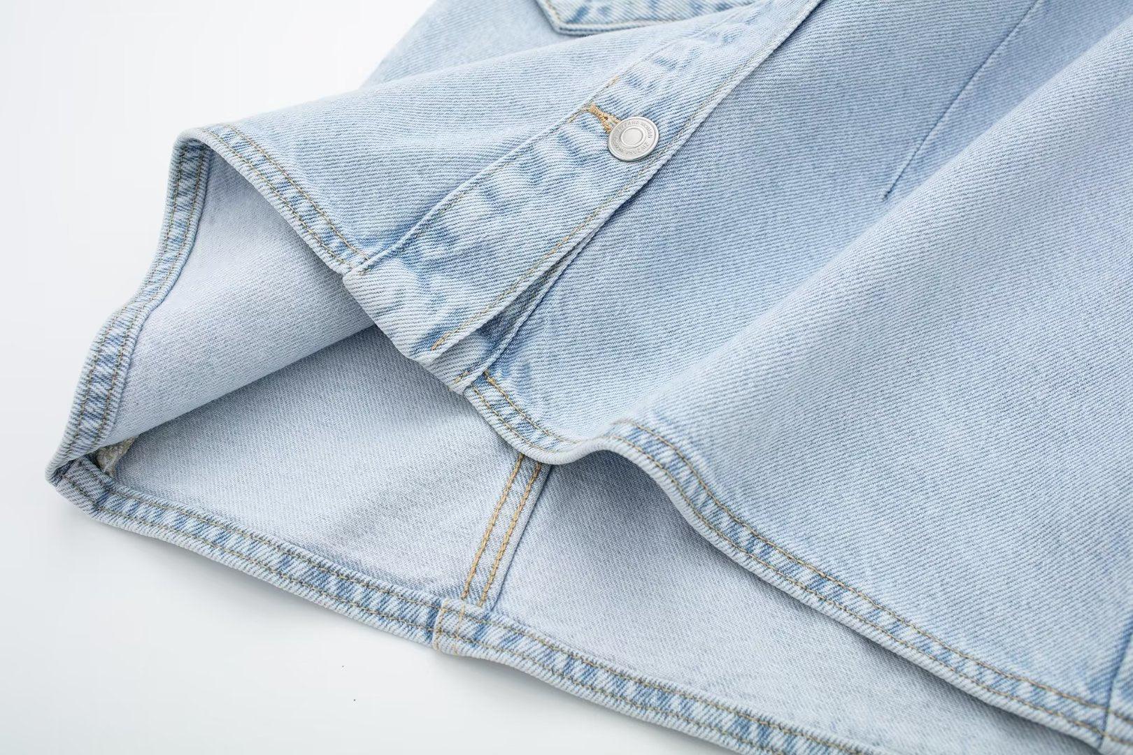 STRAIGHT DENIM DRESS - PRIBO