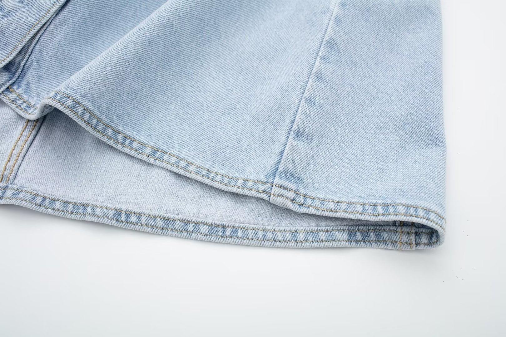 STRAIGHT DENIM DRESS - PRIBO
