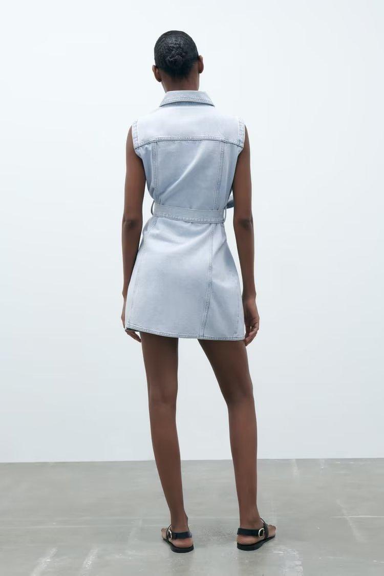 STRAIGHT DENIM DRESS - PRIBO
