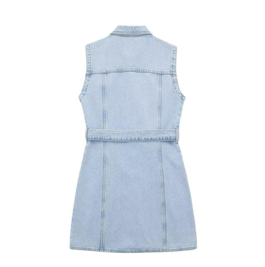 STRAIGHT DENIM DRESS - PRIBO