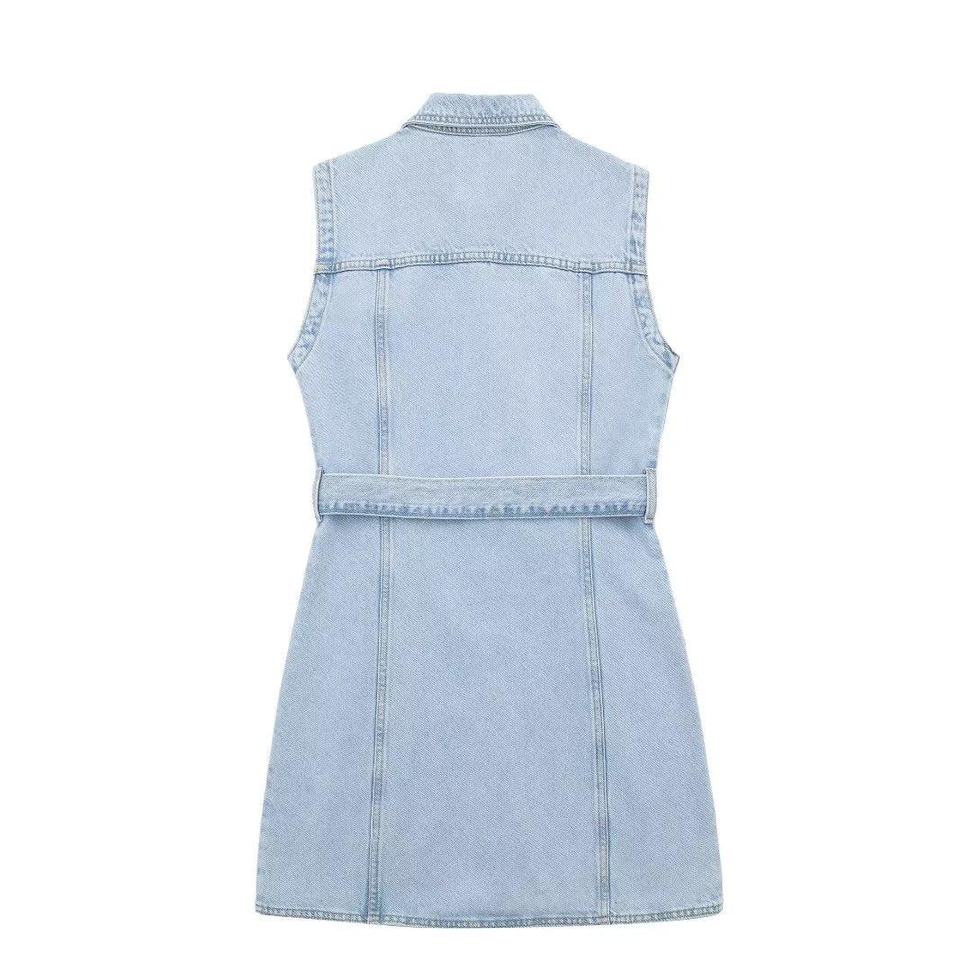 STRAIGHT DENIM DRESS - PRIBO
