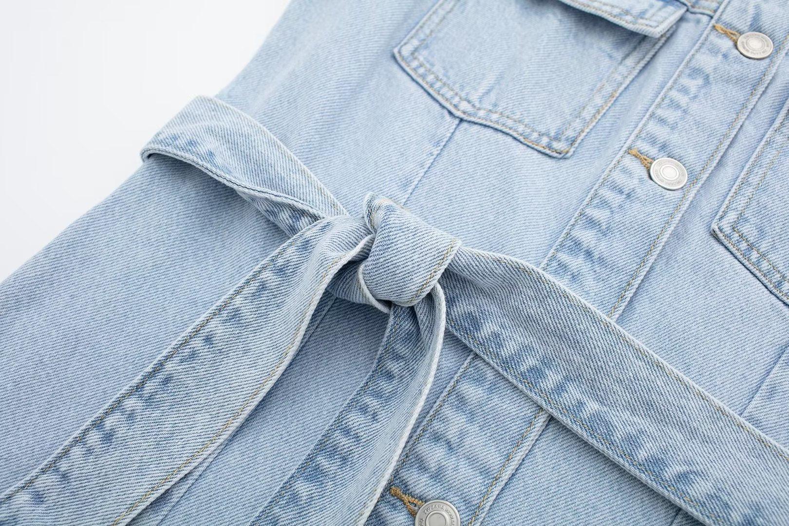 STRAIGHT DENIM DRESS - PRIBO