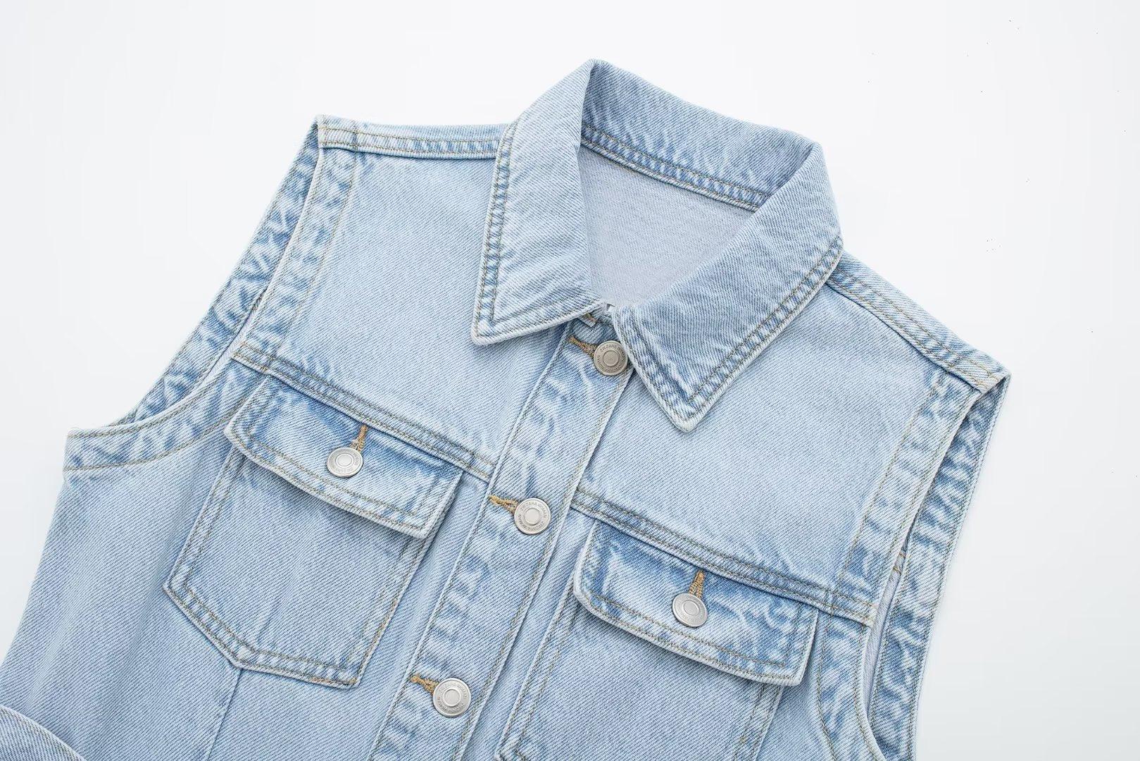 STRAIGHT DENIM DRESS - PRIBO