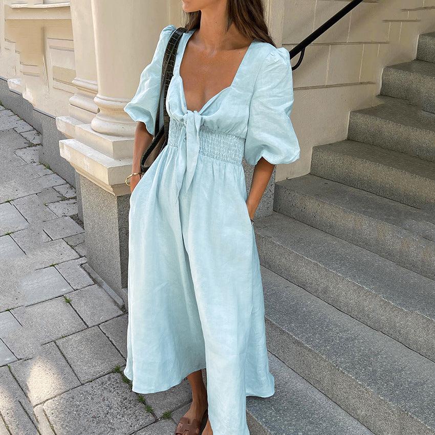 SUMMER FRENCH DESIGN DRESS - PRIBO