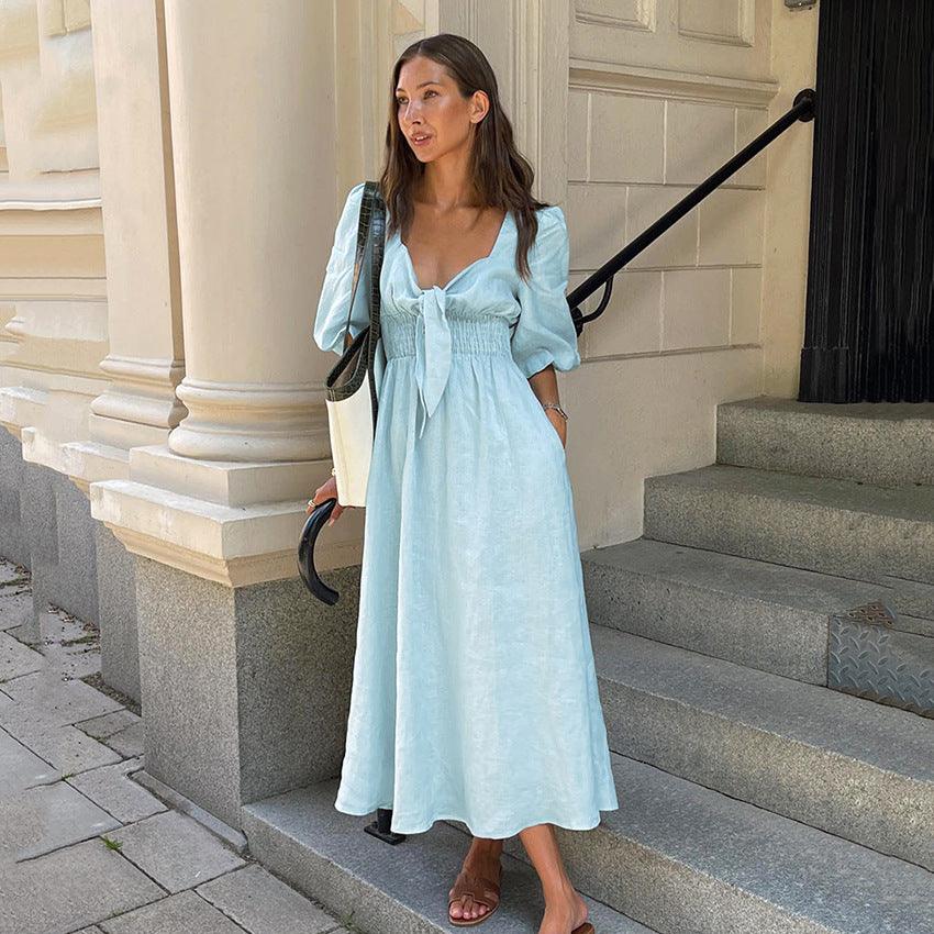 SUMMER FRENCH DESIGN DRESS - PRIBO