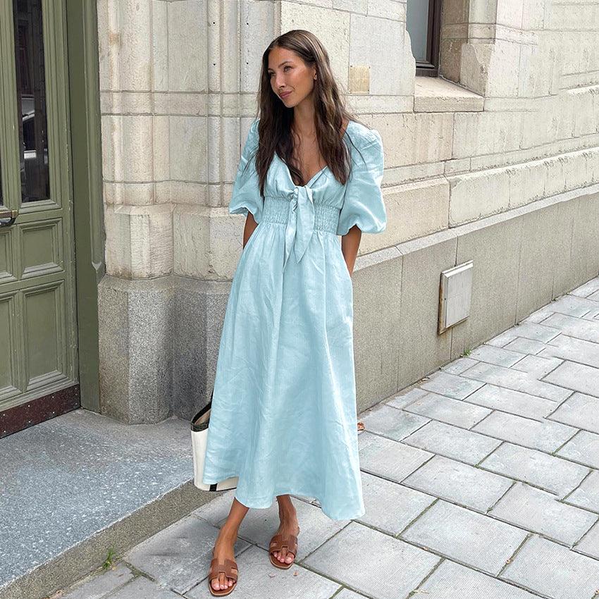SUMMER FRENCH DESIGN DRESS - PRIBO