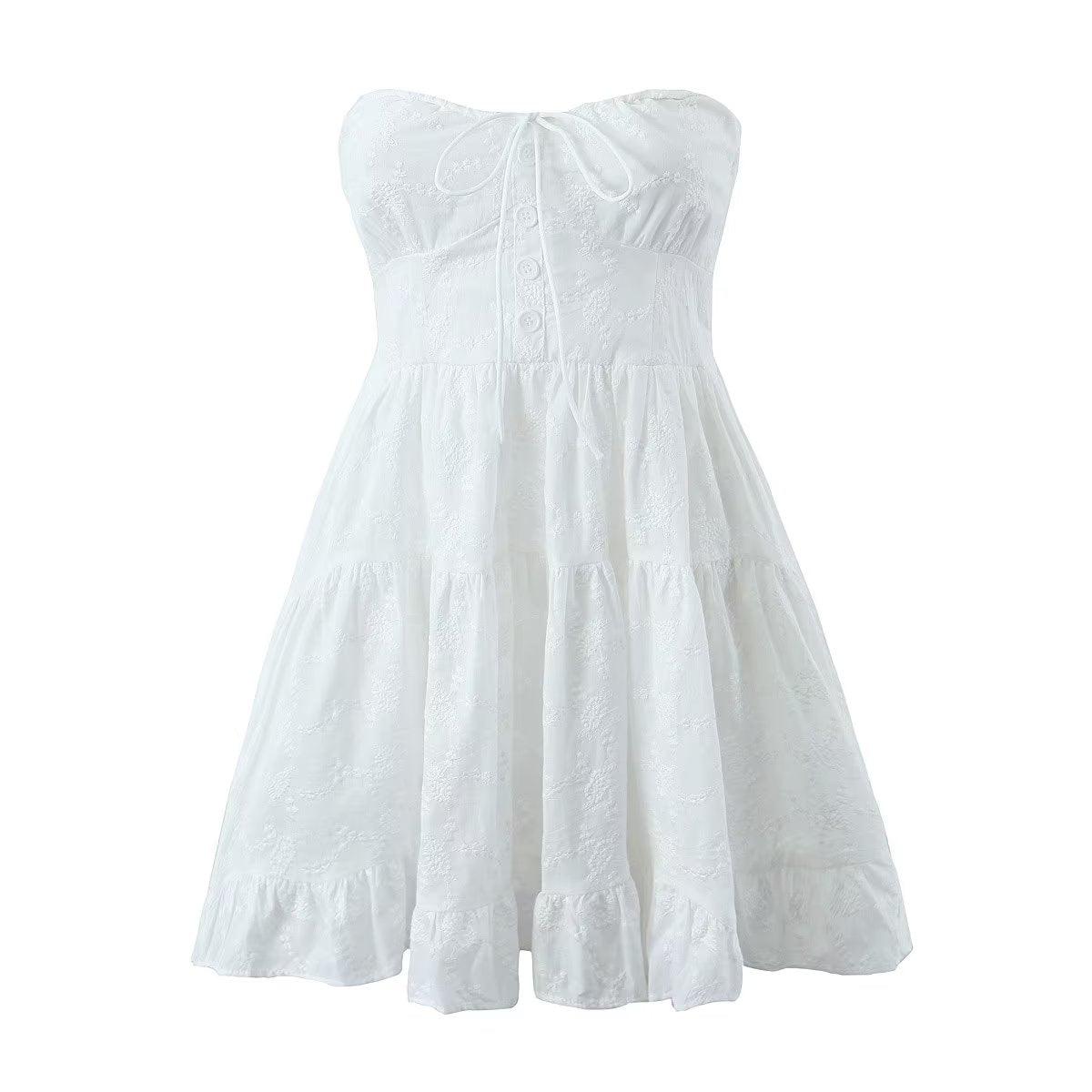 SUMMER WHITE DRESS - PRIBO