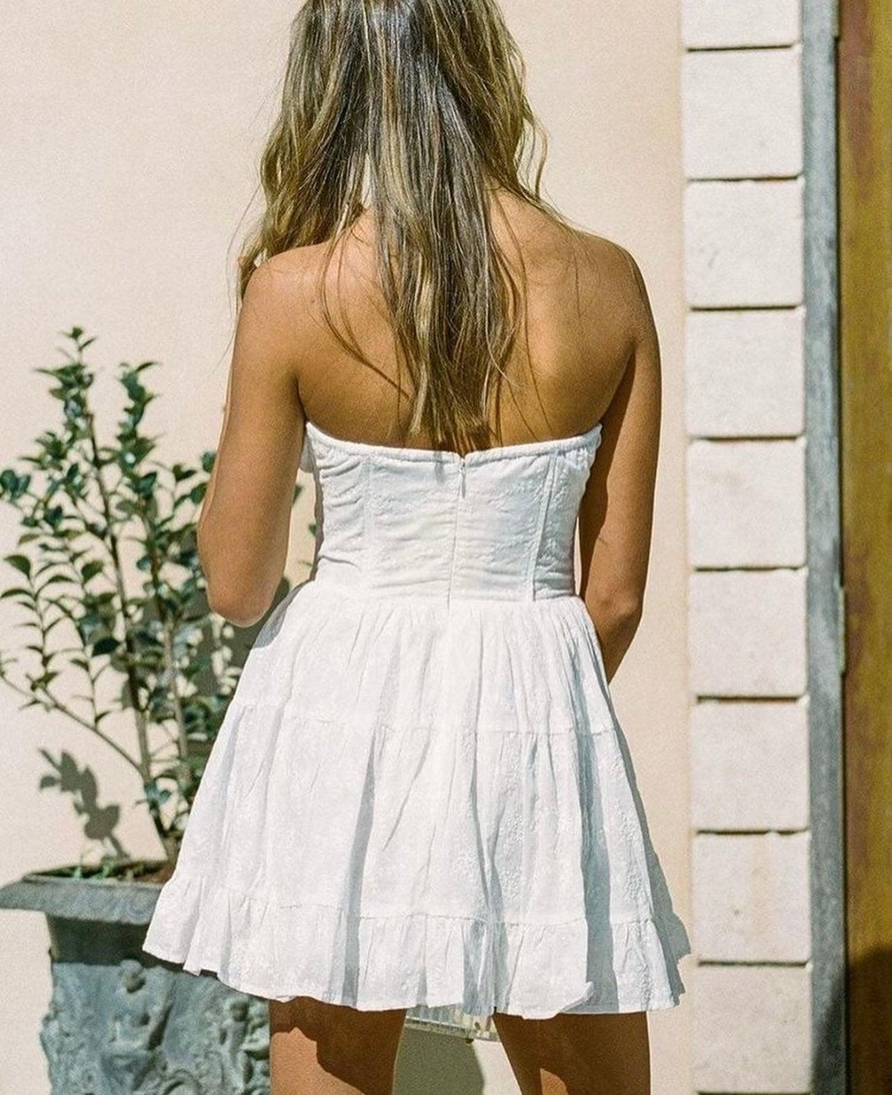 SUMMER WHITE DRESS - PRIBO
