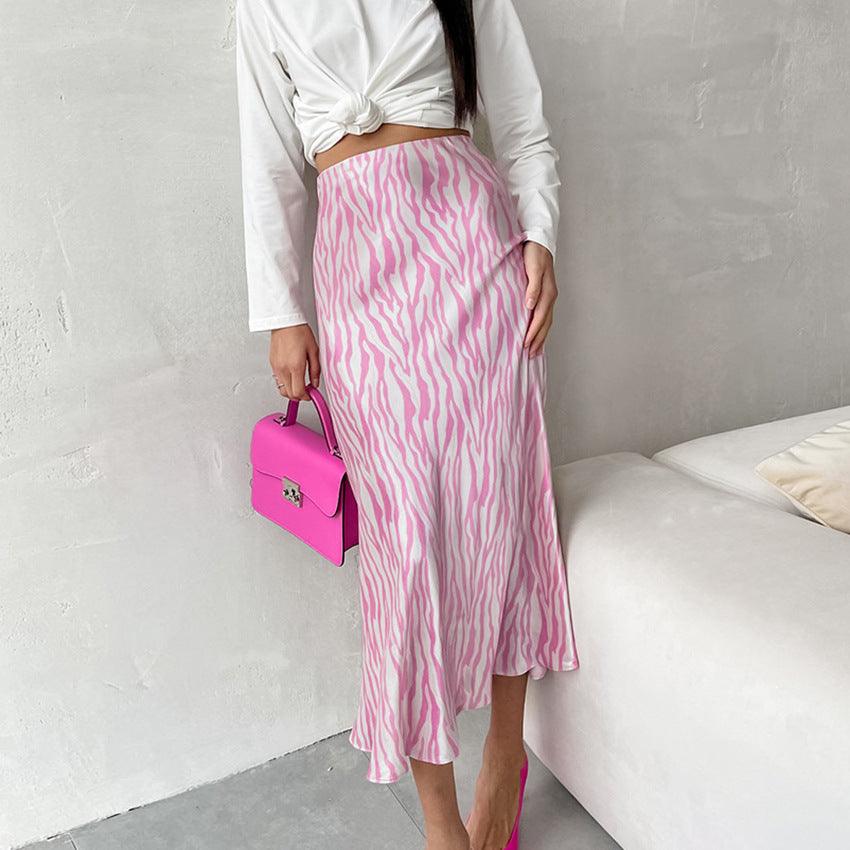 ZEBRA PINK MAXI SKIRT - PRIBO