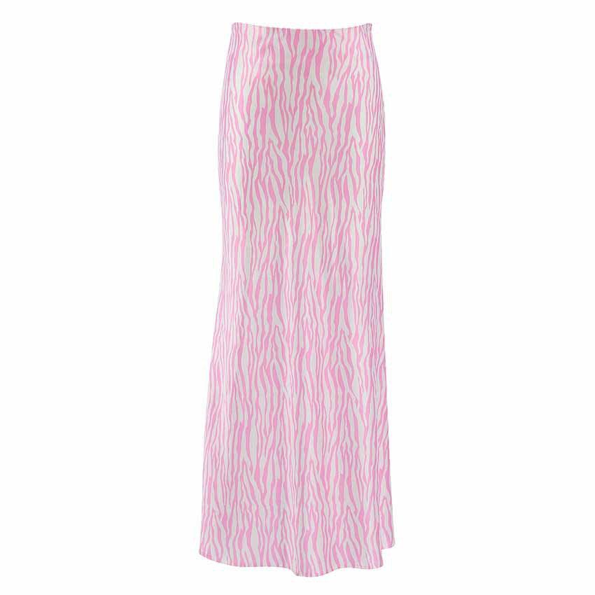 ZEBRA PINK MAXI SKIRT - PRIBO