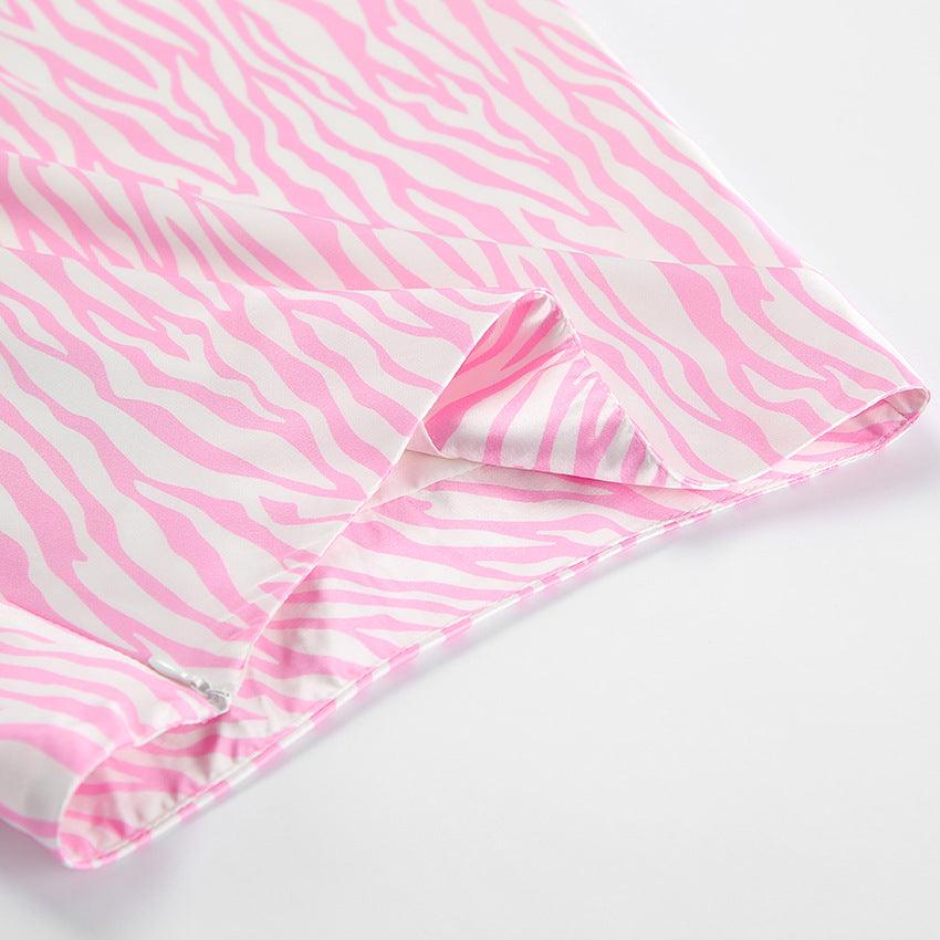 ZEBRA PINK MAXI SKIRT - PRIBO