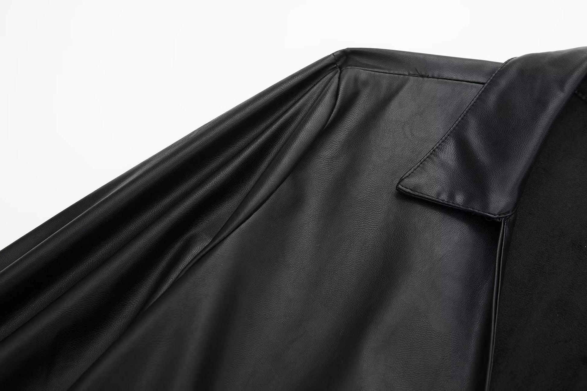 Faux Leather Pleated Dress