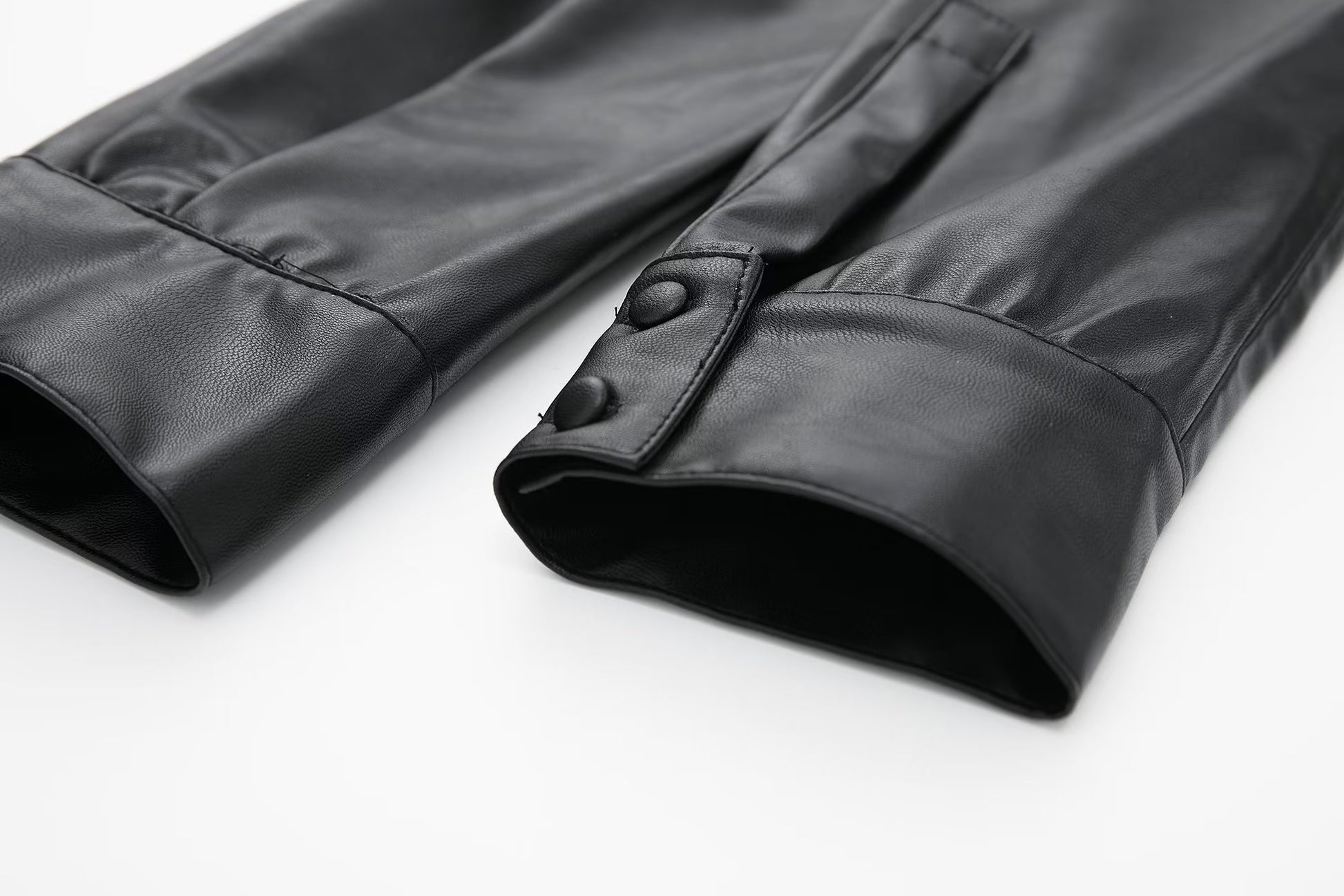 Faux Leather Pleated Dress