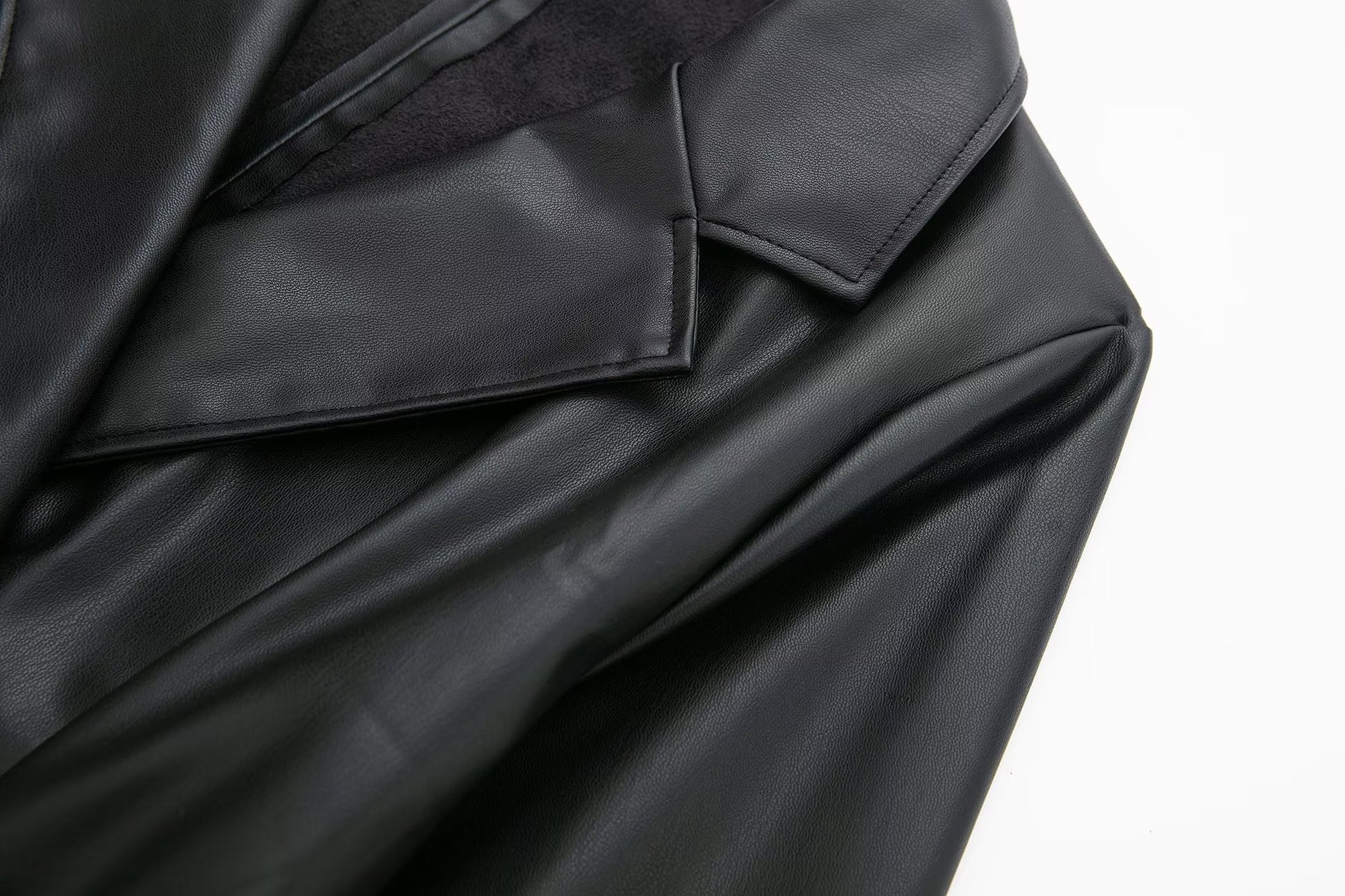 Faux Leather Blazer Dress