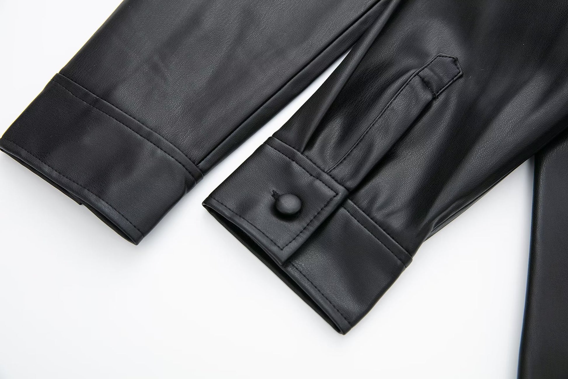 Faux Leather Blazer Dress