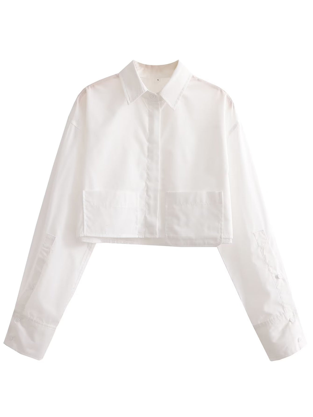 LONG SLEEVE CROP SHIRT
