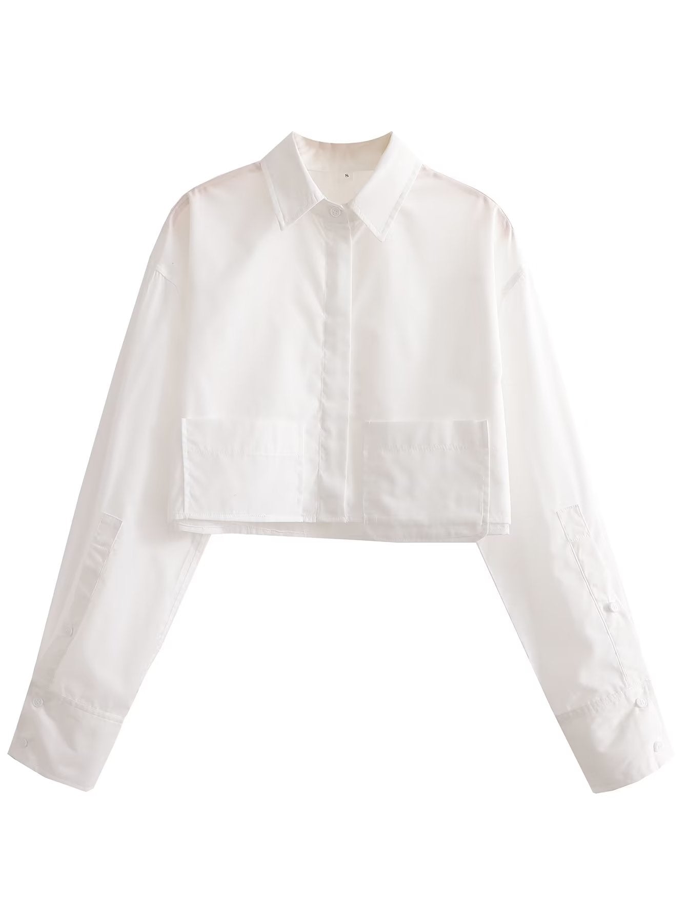 LONG SLEEVE CROP SHIRT