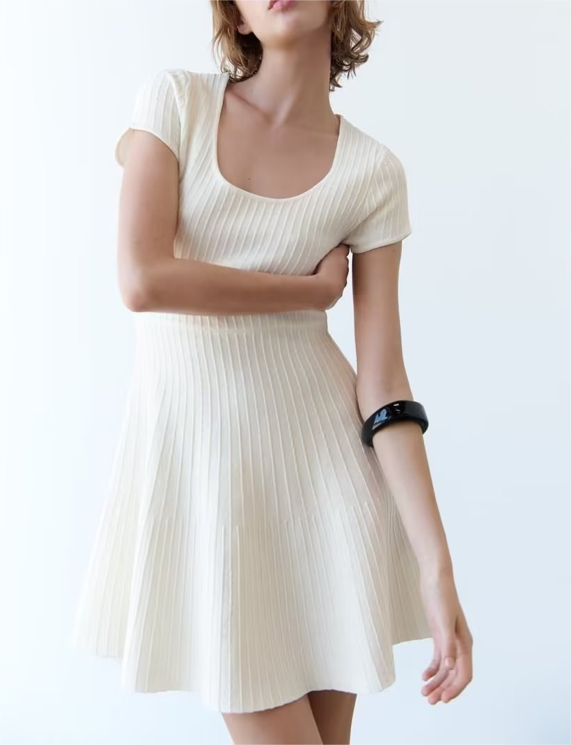 French Dress White Mini Dress