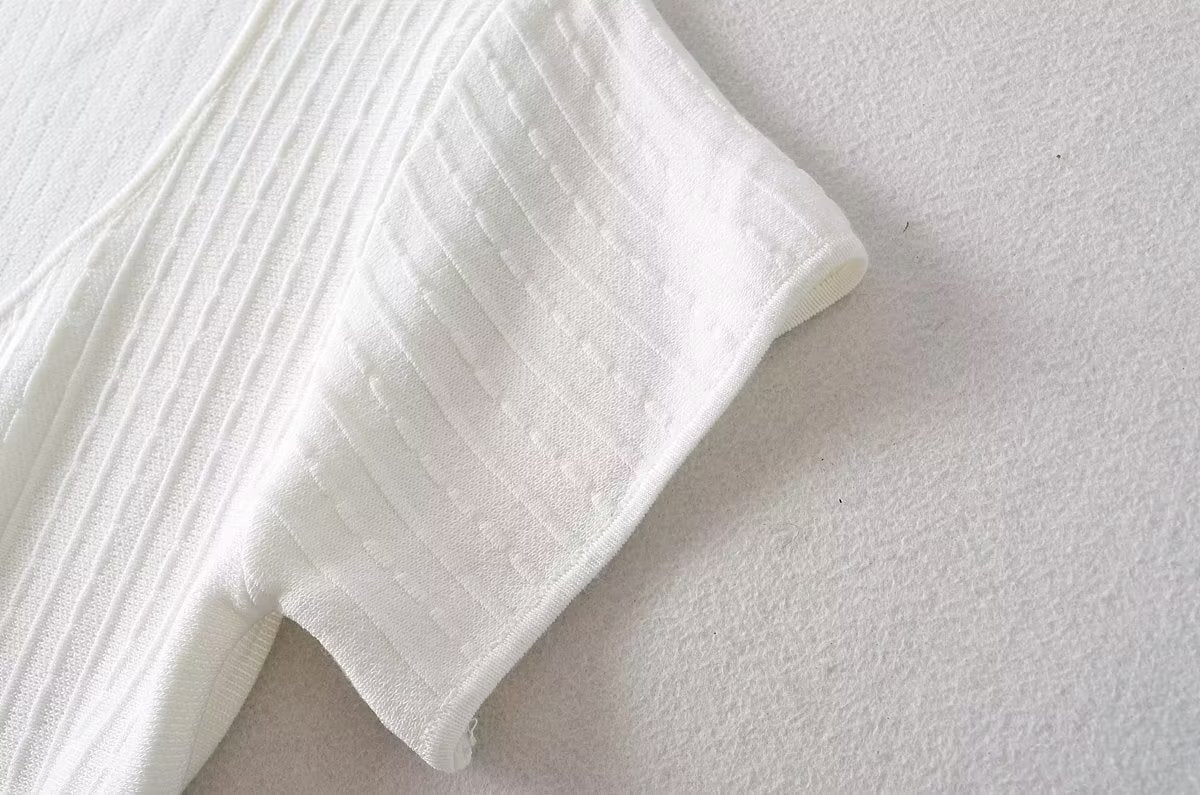 French Dress White Mini Dress