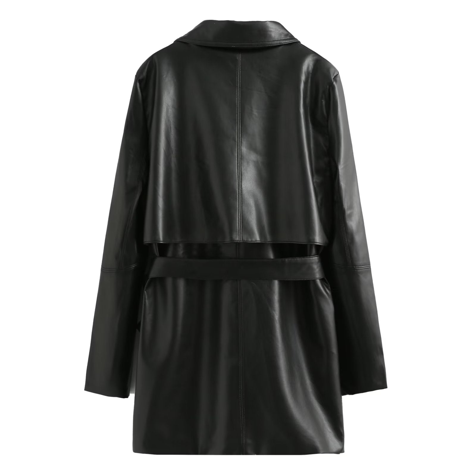 Faux Leather Coat