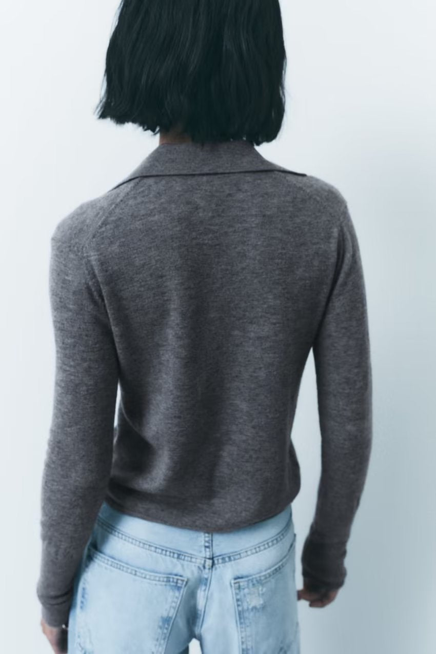 STRAIGHT POLO SWEATER