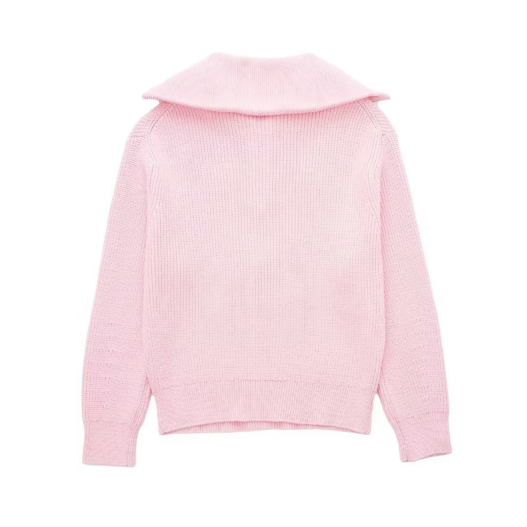 OPEN COLLAR SWEATER