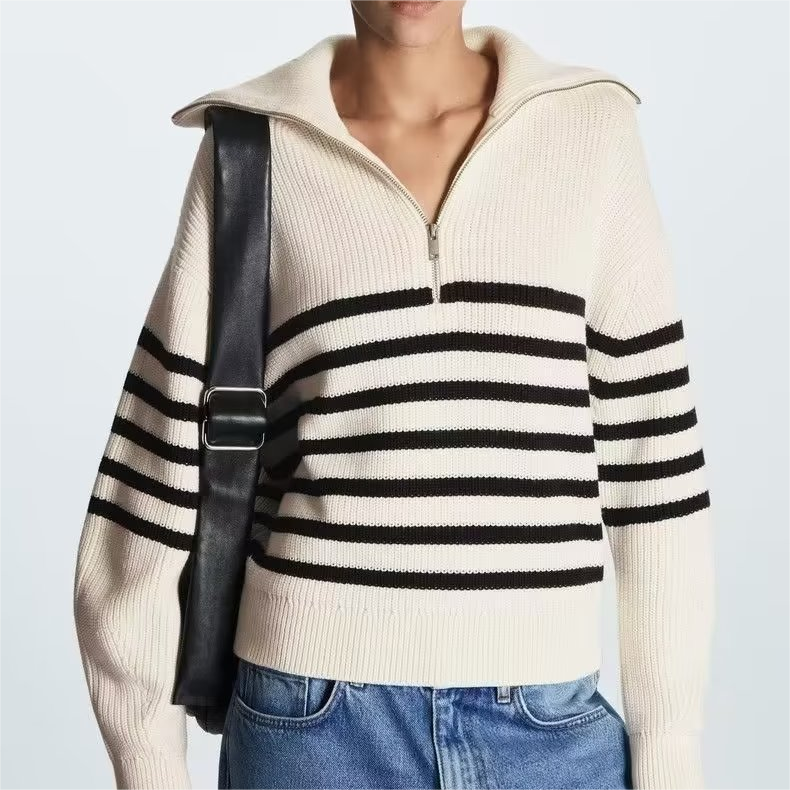 OPEN COLLAR SWEATER
