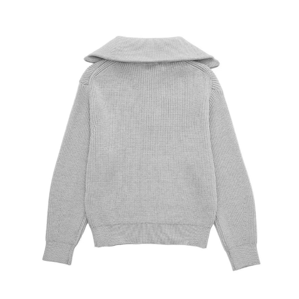 OPEN COLLAR SWEATER