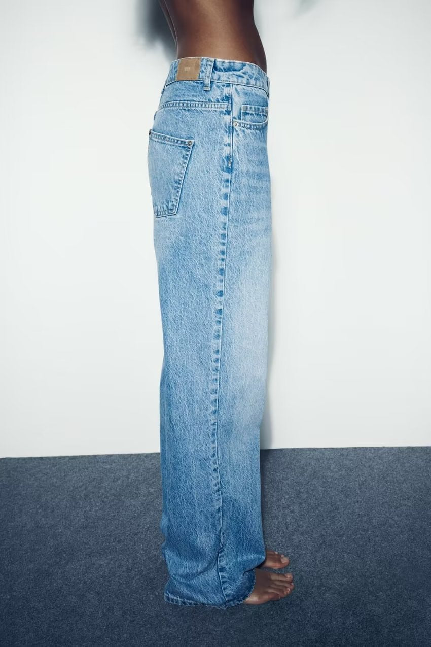 Straight Leg Denim Jeans