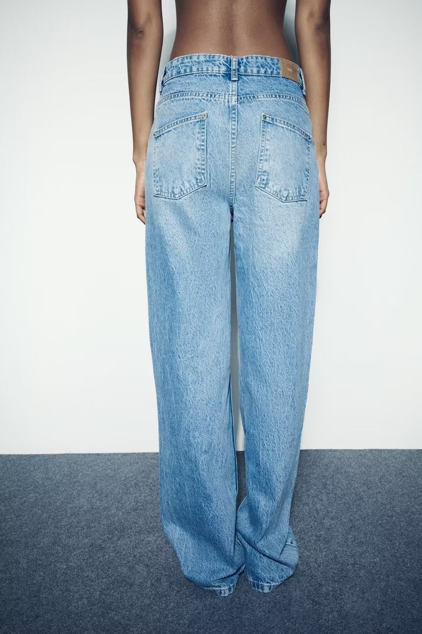 Straight Leg Denim Jeans