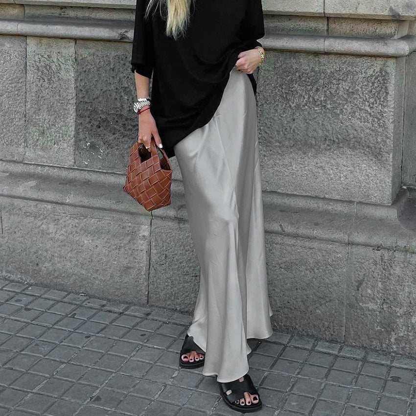 SATIN MAXI SKIRT