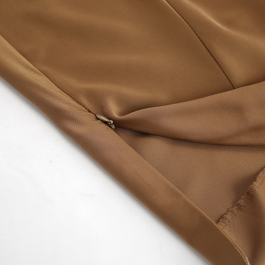 SATIN SPLIT SKIRT