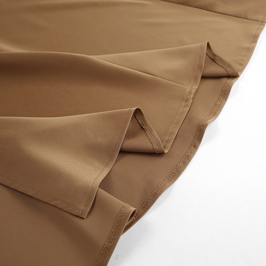SATIN SPLIT SKIRT