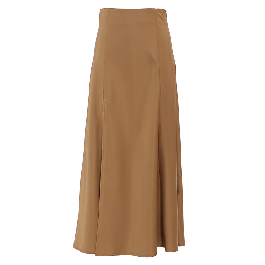 SATIN SPLIT SKIRT