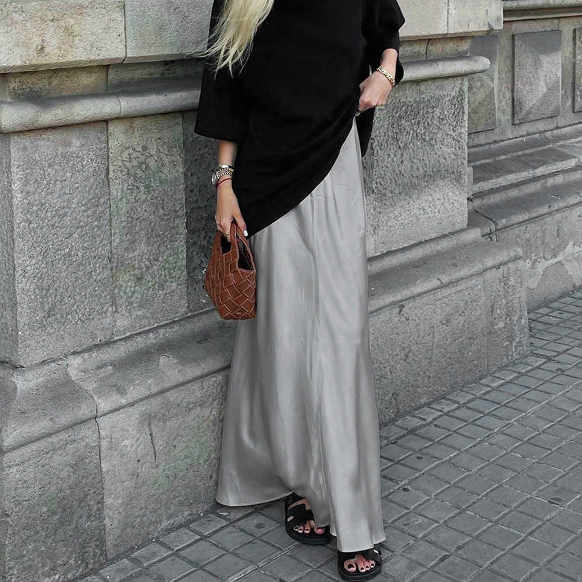 SATIN MAXI SKIRT